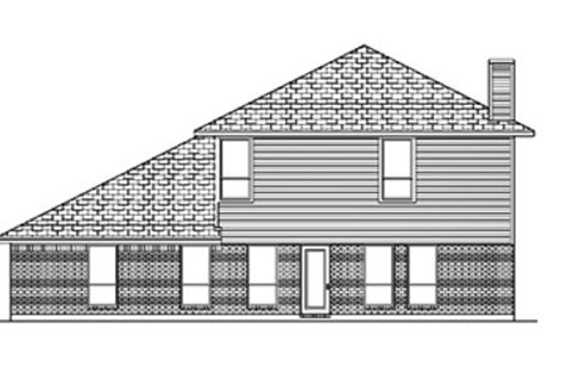 Home Plan - Exterior - Rear Elevation for Traditional House Plan #84-386 - 5 bed, 2.5 bath