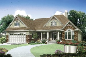 Country Exterior - Front Elevation Plan #929-10