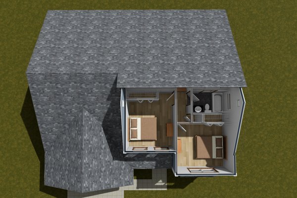 House Blueprint - Cottage Floor Plan - Upper Floor Plan #513-2359