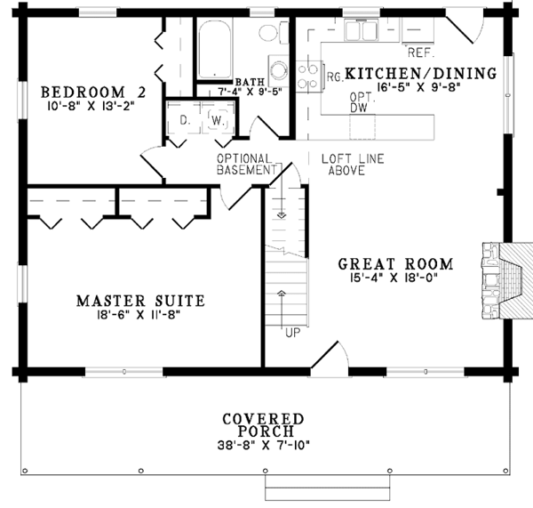 Home Plan - Log Floor Plan - Main Floor Plan #17-3257