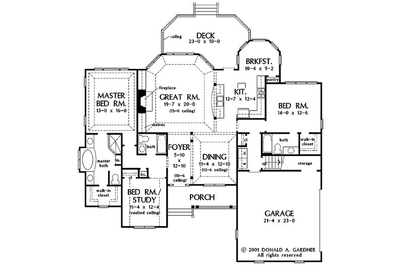 Home Plan - Floor Plan - Main Floor for Craftsman House Plan #929-650 - 3 bed, 3 bath