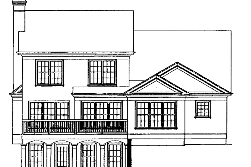 Home Plan - Exterior - Rear Elevation for Colonial House Plan #429-236 - 3 bed, 2.5 bath