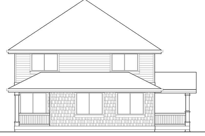 Home Plan - Exterior - Rear Elevation for Craftsman House Plan #569-23 - 5 bed, 3 bath