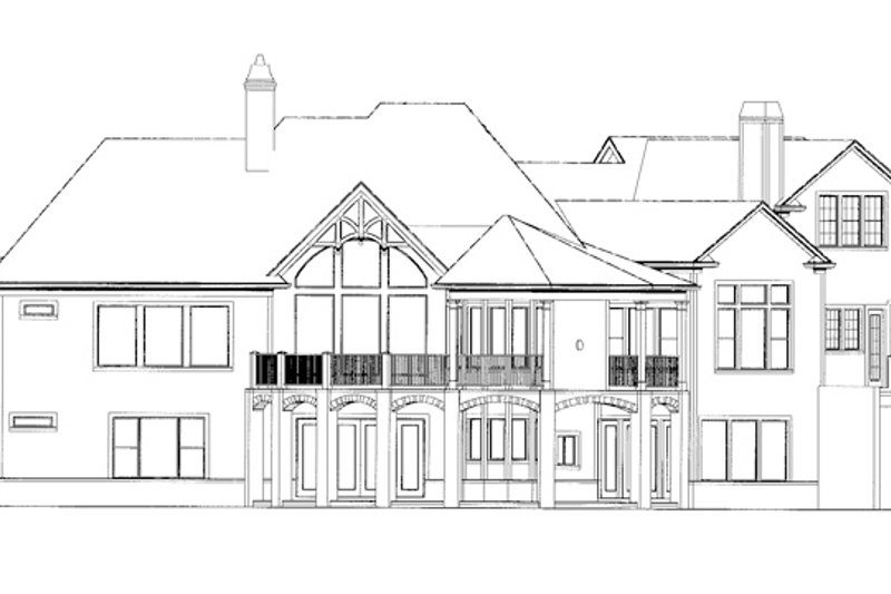 House Design - Exterior - Rear Elevation for Craftsman House Plan #54-352 - 4 bed, 4 bath