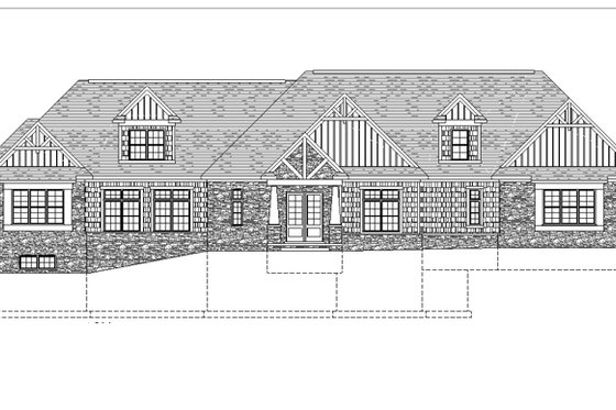 Exterior - Front Elevation 10 for Craftsman House Plan #1057-1 - 3 bed, 3 bath