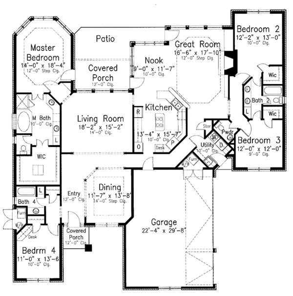 Dream House Plan - Traditional Floor Plan - Main Floor Plan #52-262