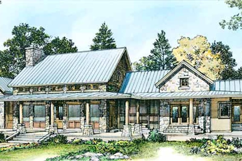 Dream House Plan - Exterior - Rear Elevation 7 for Country House Plan #140-171 - 3 bed, 2.5 bath