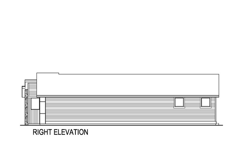 House Blueprint - Exterior - Other Elevation 1 for Contemporary House Plan #569-69 - 3 bed, 2 bath