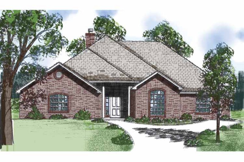 House Blueprint - Exterior - Front Elevation 3 for Country House Plan #52-255 - 3 bed, 2.5 bath