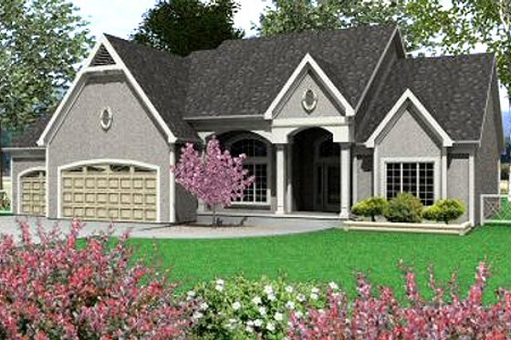 Exterior - Front Elevation for Traditional House Plan #6-155 - 3 bed, 2.5 bath