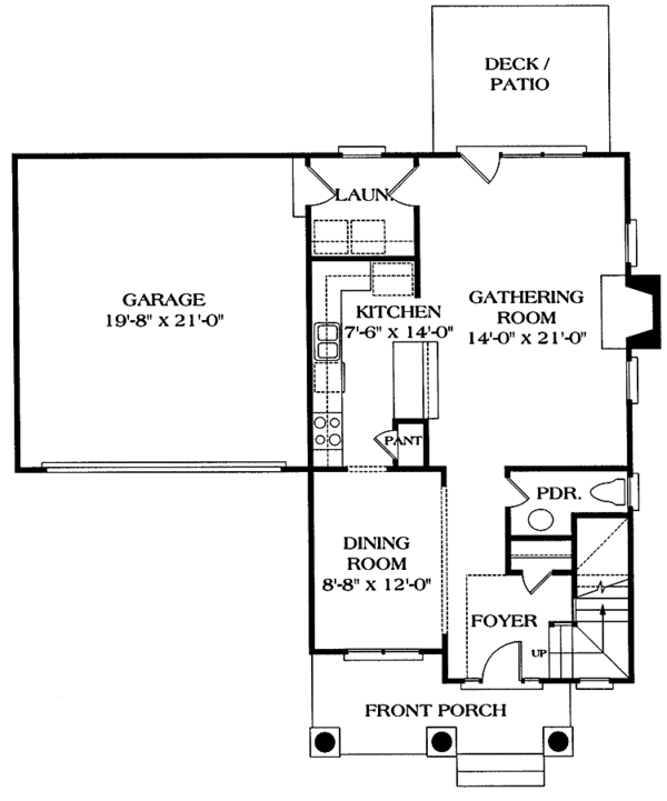 House Plan Design - Bungalow Floor Plan - Main Floor Plan #453-205