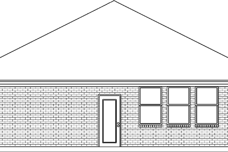 Home Plan - Exterior - Rear Elevation for Traditional House Plan #84-747 - 3 bed, 2 bath