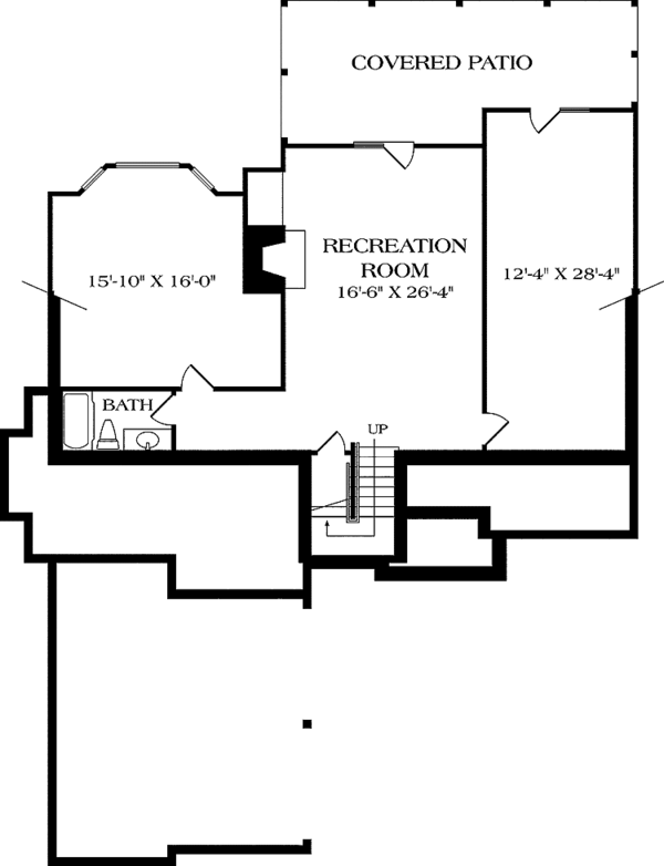 House Plan Design - Country Floor Plan - Lower Floor Plan #453-105