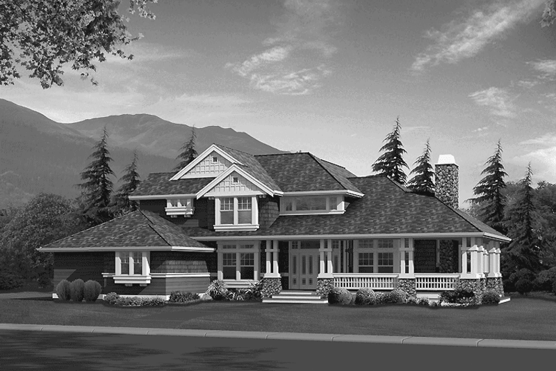 House Design - Craftsman Exterior - Front Elevation Plan #132-233