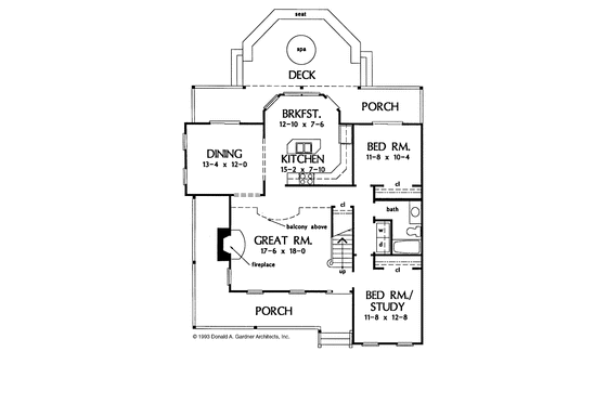 Floor Plan - Main Floor for Victorian House Plan #929-155 - 4 bed, 3 bath