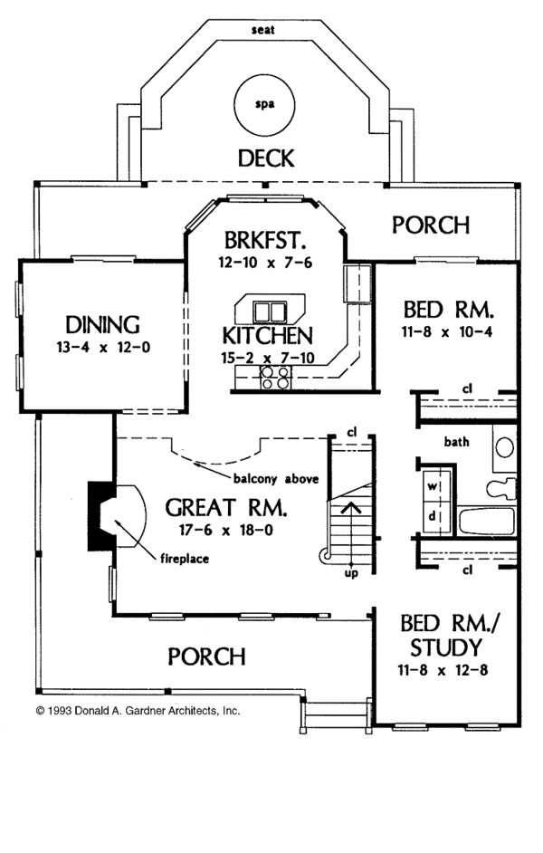 Architectural House Design - Victorian Floor Plan - Main Floor Plan #929-155