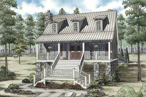 Country Exterior - Front Elevation Plan #17-3298