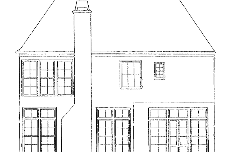 Architectural House Design - Exterior - Rear Elevation for Country House Plan #301-128 - 4 bed, 4.5 bath