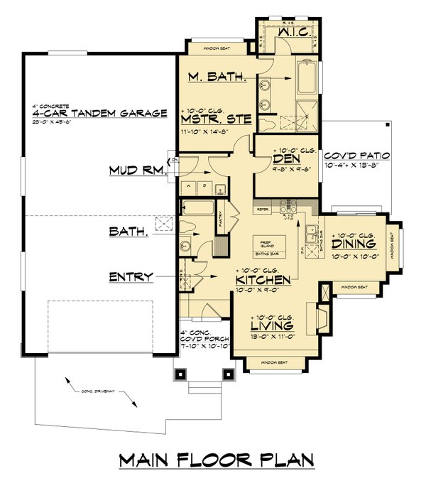 Prairie Floor Plan - Main Floor Plan #1066-300