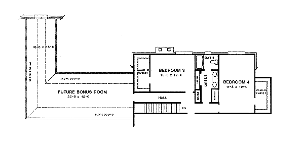 European Floor Plan - Upper Floor Plan #10-223