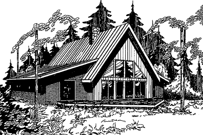 House Plan Design - Contemporary Exterior - Front Elevation Plan #60-695