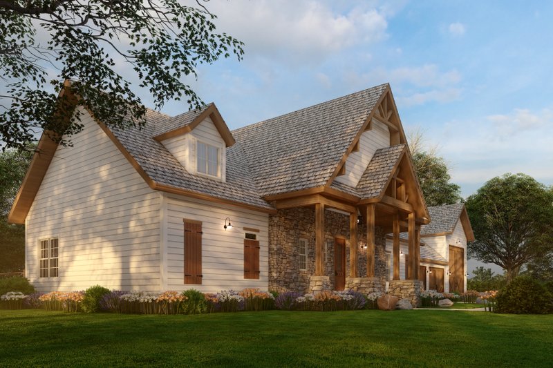 Home Plan - Exterior - Front Elevation 5 for Farmhouse House Plan #54-446 - 3 bed, 2 bath