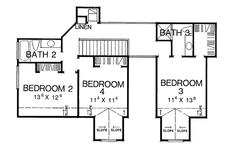 Dream House Plan - Floor Plan - Upper Floor for Country House Plan #472-197 - 4 bed, 3.5 bath