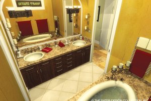 Interior - Master Bathroom 1 for Mediterranean House Plan #930-434 - 3 bed, 4 bath