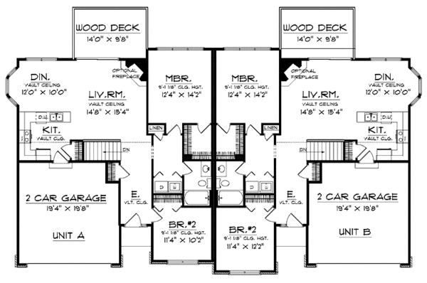 House Plan Design - Ranch Floor Plan - Main Floor Plan #70-1389