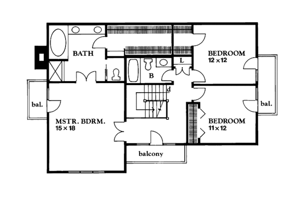 House Plan Design - Craftsman Floor Plan - Upper Floor Plan #1016-4