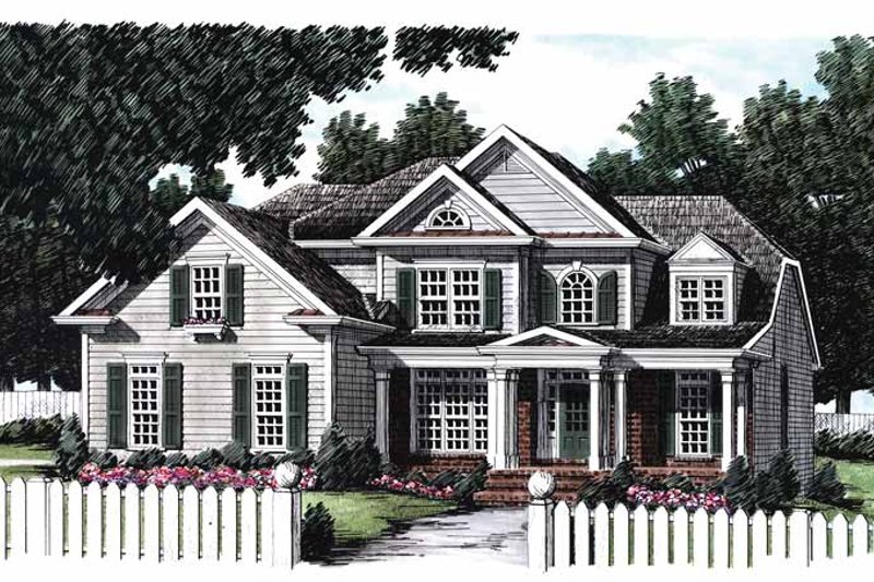 Architectural House Design - Colonial Exterior - Front Elevation Plan #927-797