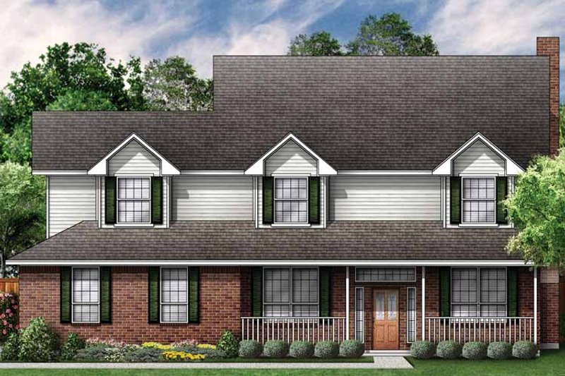 Home Plan - Exterior - Front Elevation 3 for Country House Plan #84-699 - 4 bed, 3.5 bath
