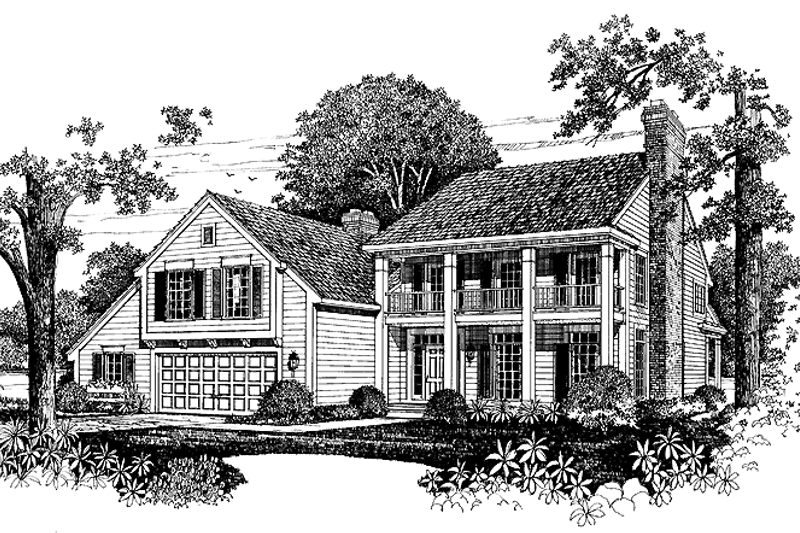 House Blueprint - Classical Exterior - Front Elevation Plan #72-997