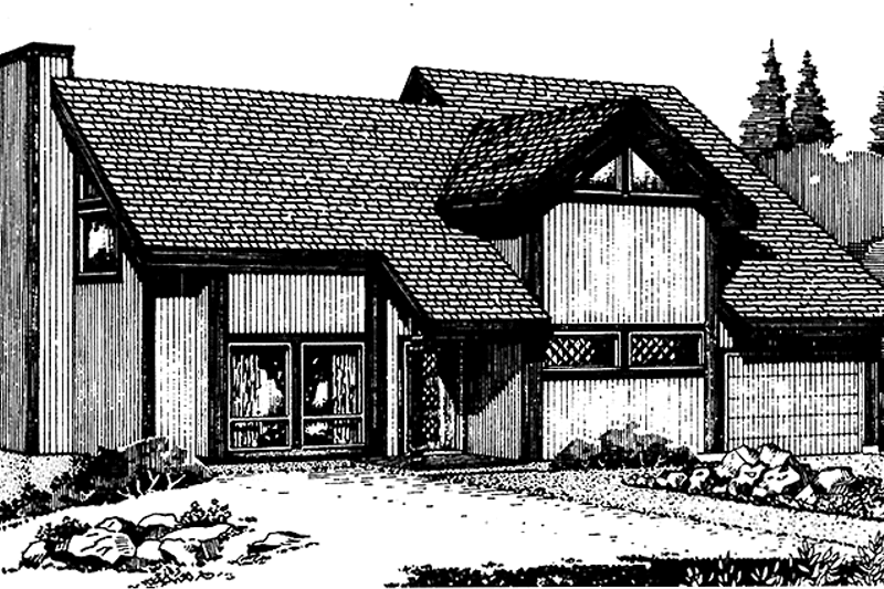 Home Plan - Prairie Exterior - Front Elevation Plan #320-1177