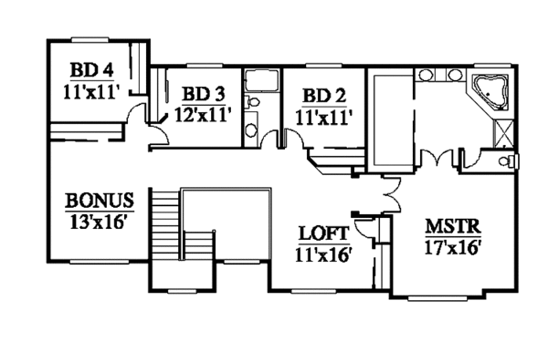 Home Plan - Contemporary Floor Plan - Upper Floor Plan #951-4