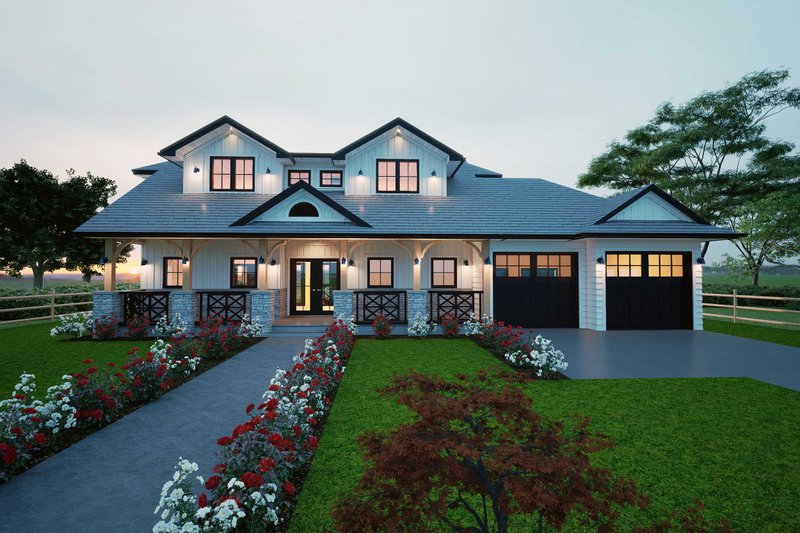 House Design - Exterior - Front Elevation 4 for Farmhouse House Plan #1101-19 - 3 bed, 3 bath