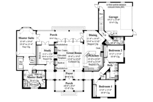 Floor Plan - Main Floor for Ranch House Plan #930-245 - 3 bed, 2 bath