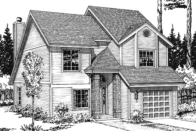 Architectural House Design - Traditional Exterior - Front Elevation Plan #320-1340