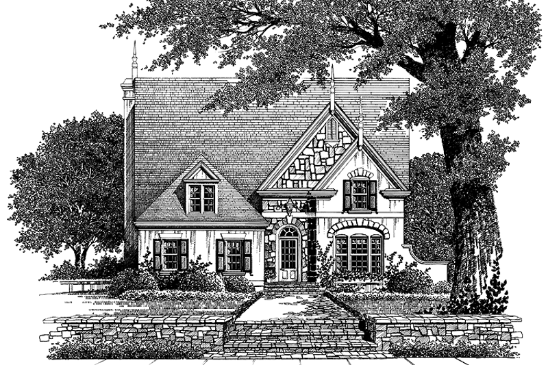 Home Plan - Country Exterior - Front Elevation Plan #429-51