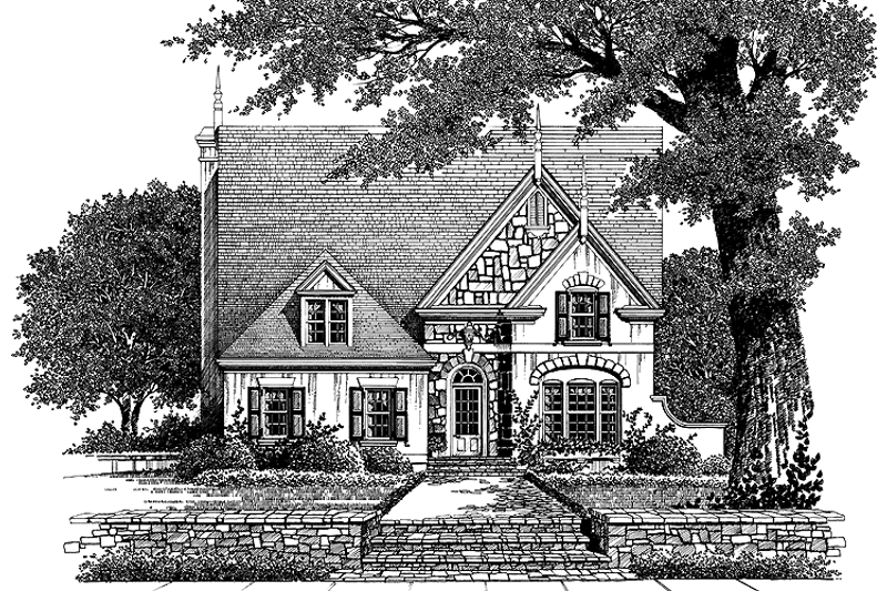Architectural House Design - Country Exterior - Front Elevation Plan #429-51