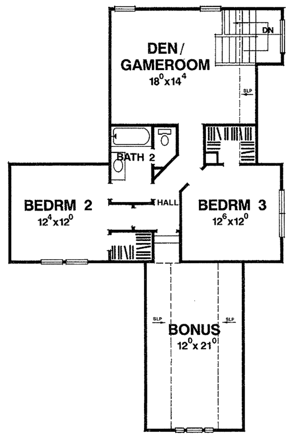Architectural House Design - Contemporary Floor Plan - Upper Floor Plan #472-175