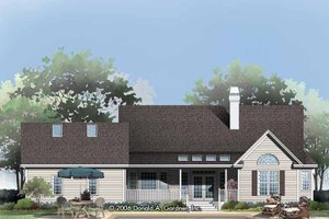 Exterior - Rear Elevation for Country House Plan #929-790 - 3 bed, 2 bath