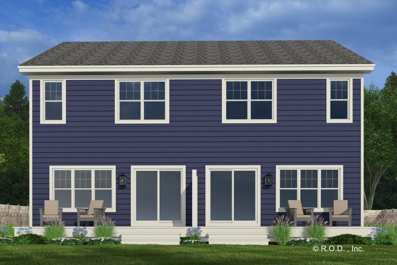 House Design - Exterior - Rear Elevation 1 for Craftsman House Plan #51-1316 - 2 bed, 2.5 bath