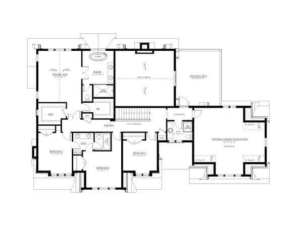 Colonial Floor Plan - Upper Floor Plan #1114-18