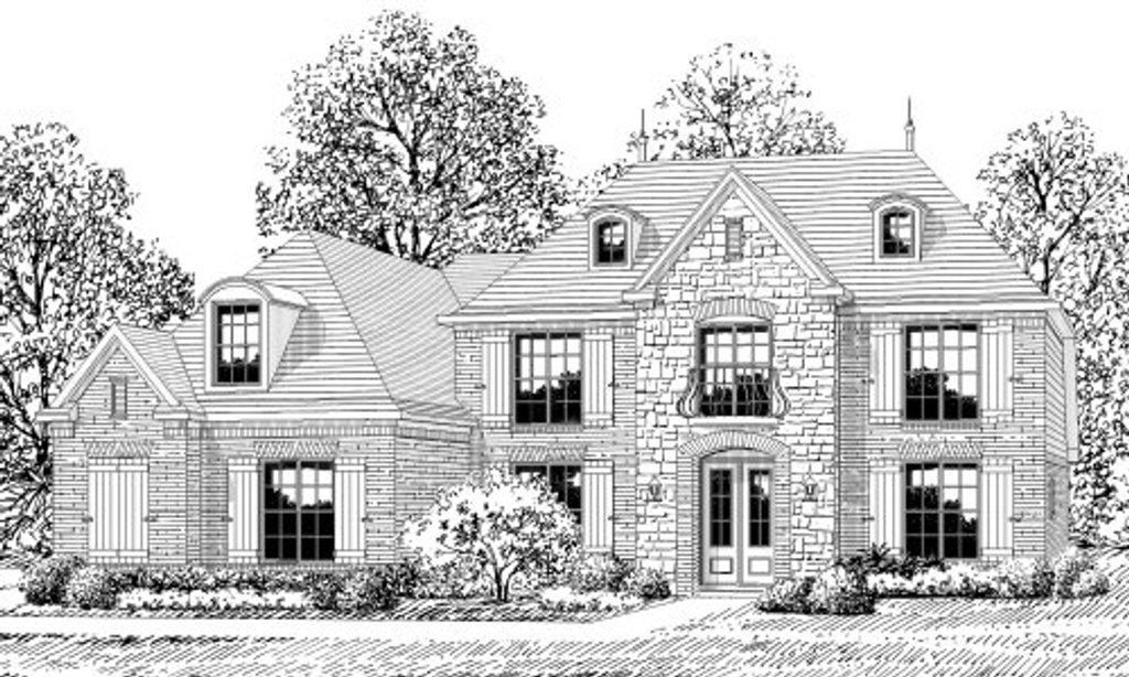 European Style House Plan - 4 Beds 2.5 Baths 2892 Sq/Ft Plan #424-328 ...