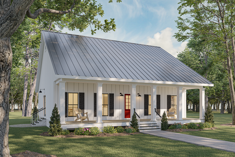 Farmhouse Style House Plan - 2 Beds 1 Baths 1520 Sq/Ft Plan #44-233