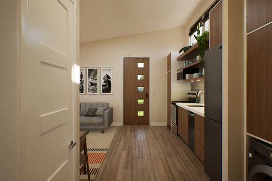 Interior - Laundry for Contemporary House Plan #48-1097 - 1 bed, 1 bath