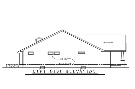 Exterior - Other Elevation for Craftsman House Plan #20-2470 - 2 bed, 2 bath