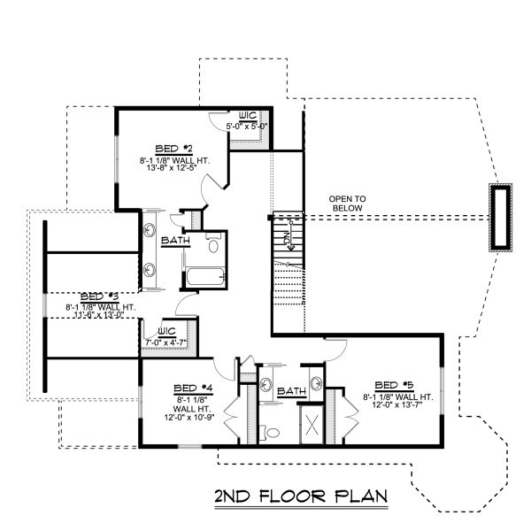 House Plan Design - Craftsman Floor Plan - Upper Floor Plan #1064-23