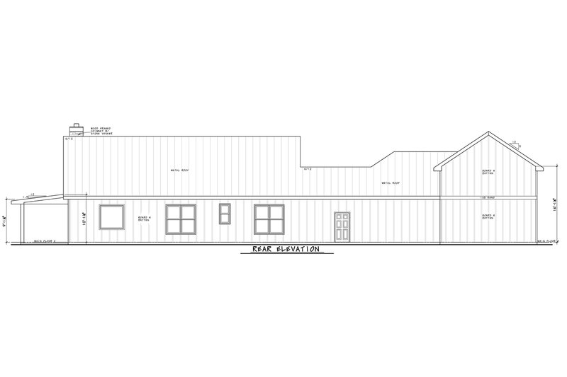 Dream House Plan - Exterior - Rear Elevation for Barndominium House Plan #20-2556 - 3 bed, 2.5 bath